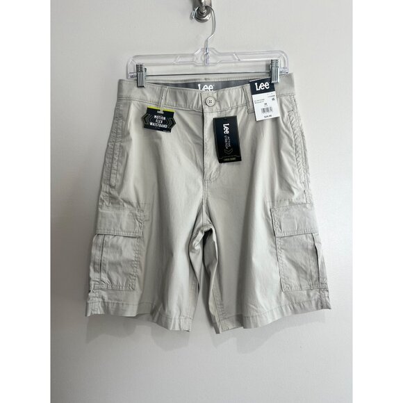 Lee Motion Flex Waistband Cargo Shorts Mens 30 Tan Stretch *New - Picture 1 of 4
